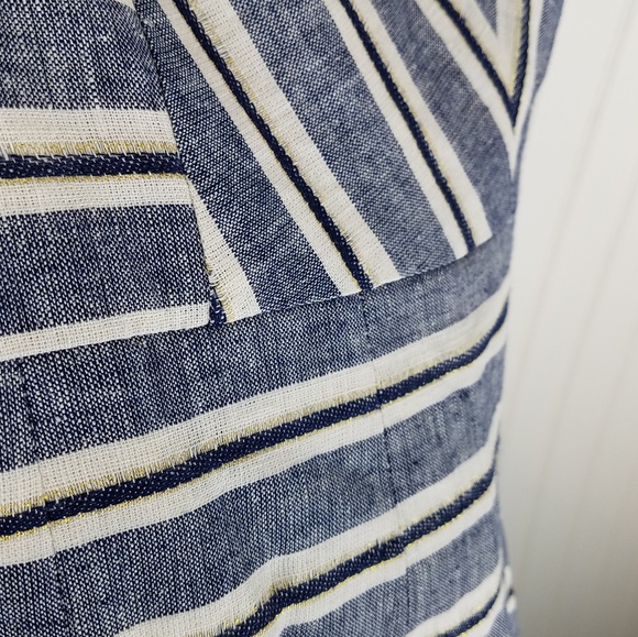 Tommy Hilfiger Chambray Linen Metallic Fit N Flare - Picture 5 of 7